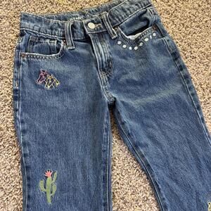 Old Navy Girls Western Embroidered Bootcut Jeans Size 8